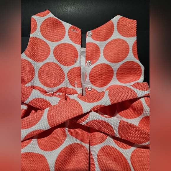 Zenzi Coral Polka-dot Petal Dress - Picture 4 of 9